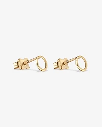 5mm Circle Stud Earrings in 10kt Yellow Gold