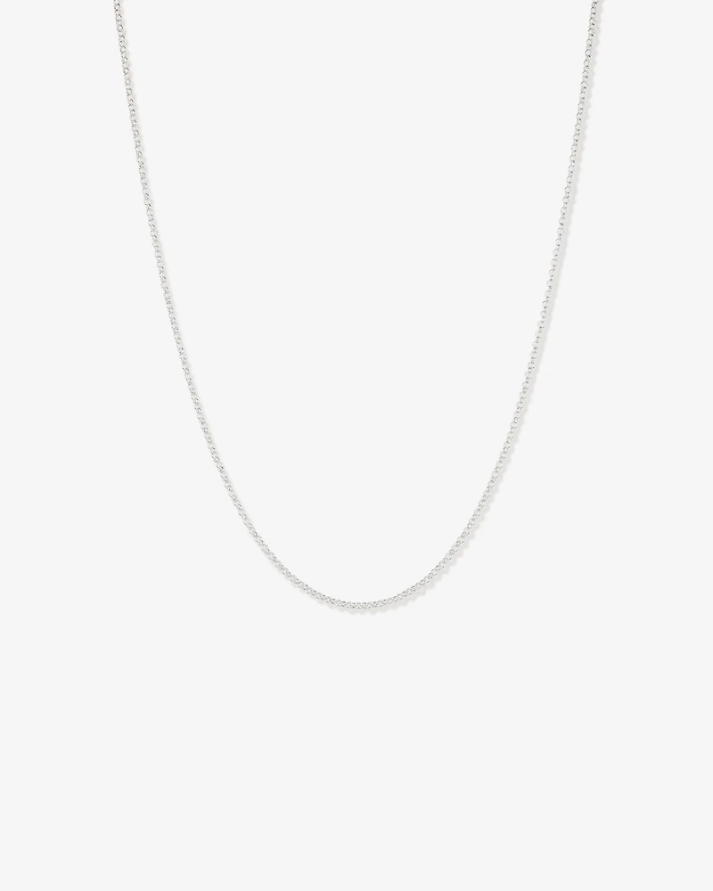 45cm (18") 2mm-2.5mm Width Belcher Chain in Sterling Silver