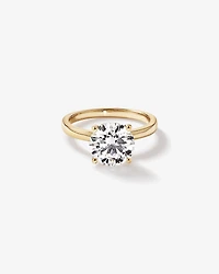 3.10 Carat TW Round Brilliant Laboratory-Grown Diamond Solitaire Ring in 18kt Yellow Gold