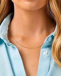 Chaîne belcher de 45 cm en or jaune 18 K avec diamants, largeur de 1 à 1,5 mm