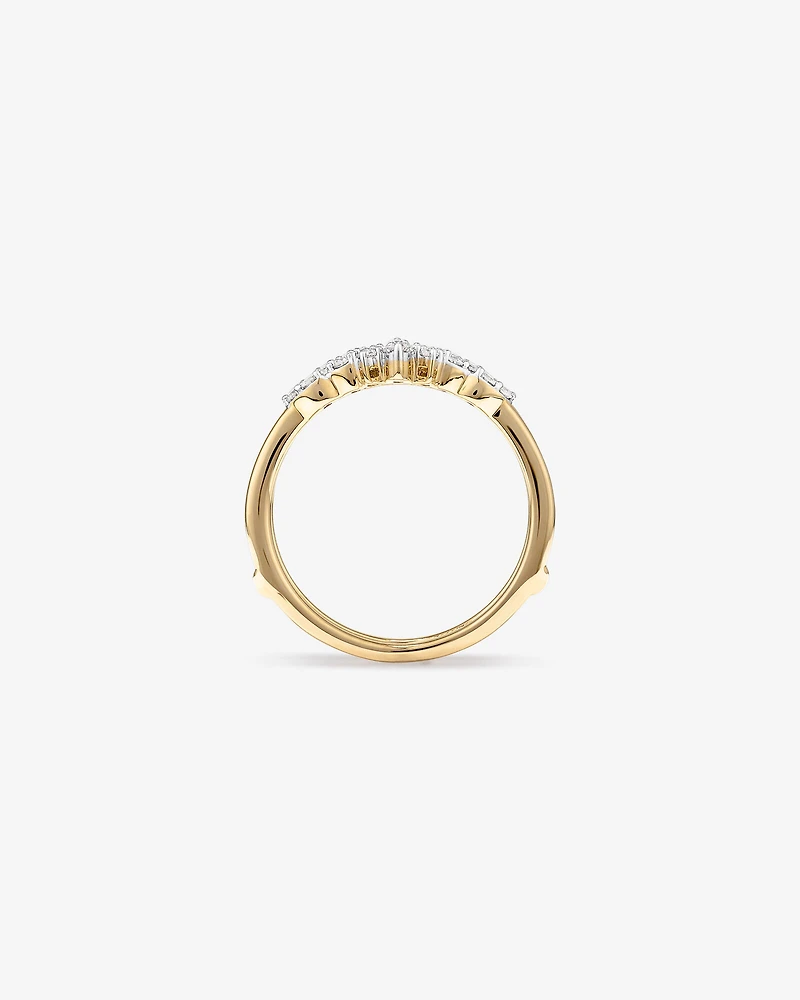 Bague amplificatrice avec 0,33 carat TW de diamants en or jaune 14kt