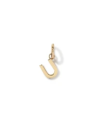 Letter U Initial Pendant in 10kt Yellow Gold