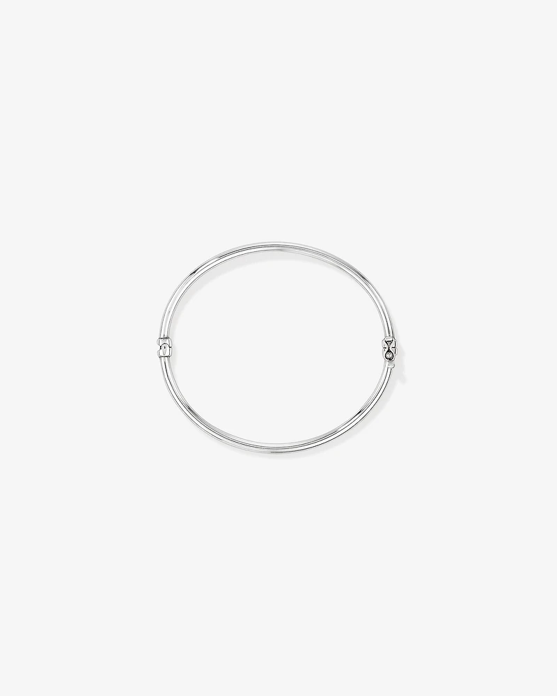 60mm Hollow Tube Bangle in Sterling Silver