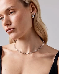Chaîne à Maillons Boules et Ovales en Argent Sterling