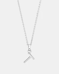 "T" Initial Pendant in Sterling Silver
