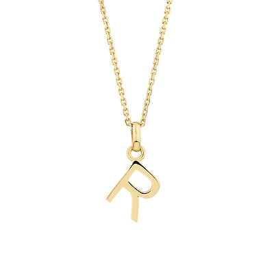Pendentif « R » en or jaune 10 K