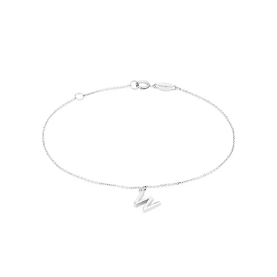 19cm (7.5") W Initial Bracelet in Sterling Silver