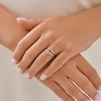 Bague amplificatrice avec 0,33 carat TW de diamants en or jaune 14kt