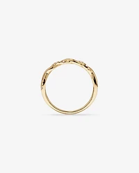 0.11 Carat TW Diamond Twist Wedding Ring in 14kt Yellow Gold
