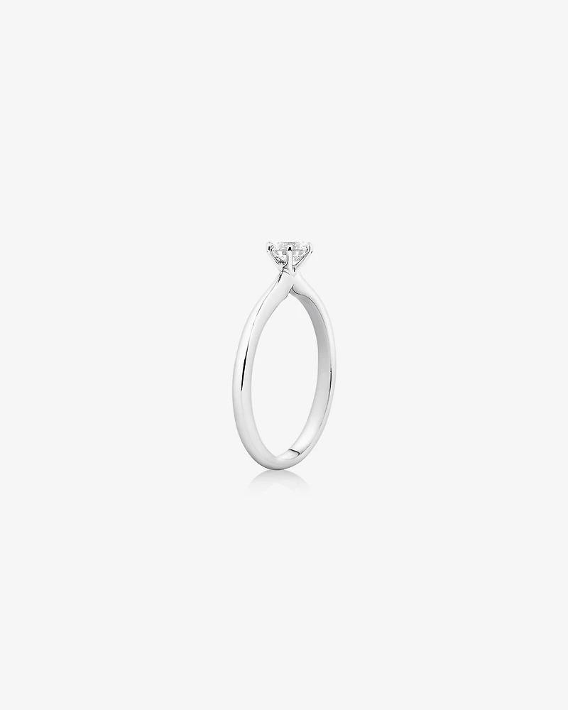 Bague de fiançailles en or blanc 18 K à diamant solitaire certifié totalisant 0,34 ct