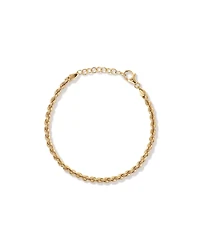 Bracelet corde semi-massif 19 cm en or jaune 10 carats