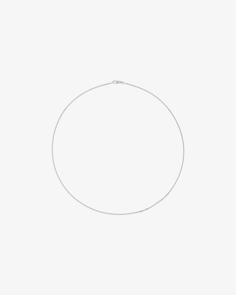 Collier Chaîne Gourmette Fine 55Cm (22") De Largeur 1-1,5Mm En Argent Sterling