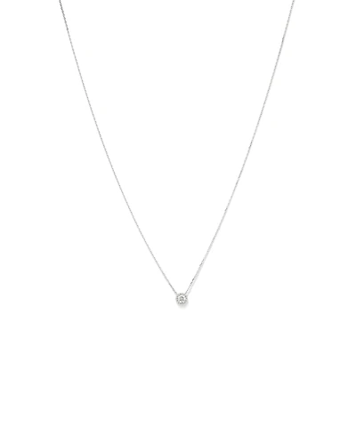 0.22 Carat TW Round Diamond Halo Pendant in 10kt White Gold