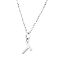 "T" Initial Pendant in Sterling Silver