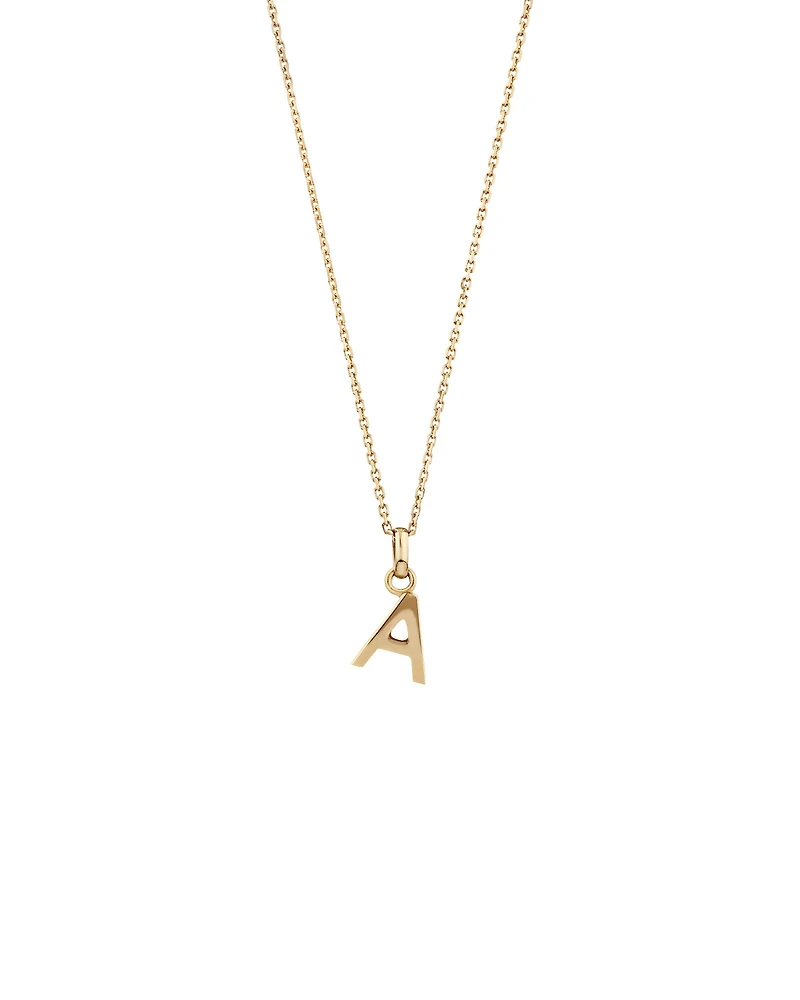 Pendentif « A » en or jaune 10 K