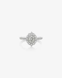 Bague de Fiançailles Ovale Sir Michael Hill Designer avec 0,92 Carat TW de Diamants en Or Blanc 18kt