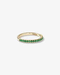 Bague superposée en émeraude en or jaune 10 carats