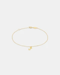 Collier à pendentif initiale J en or jaune 10 K