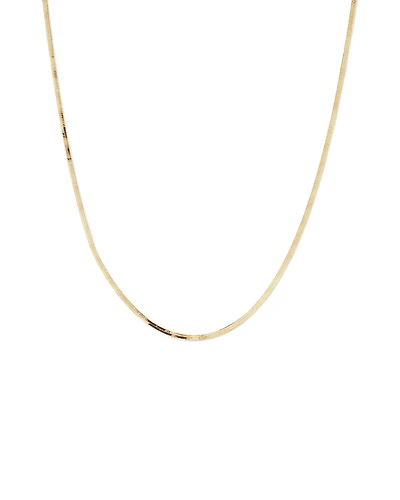 45cm (18”) 2mm-2.5mm Width Herringbone Chain 10kt Yellow Gold