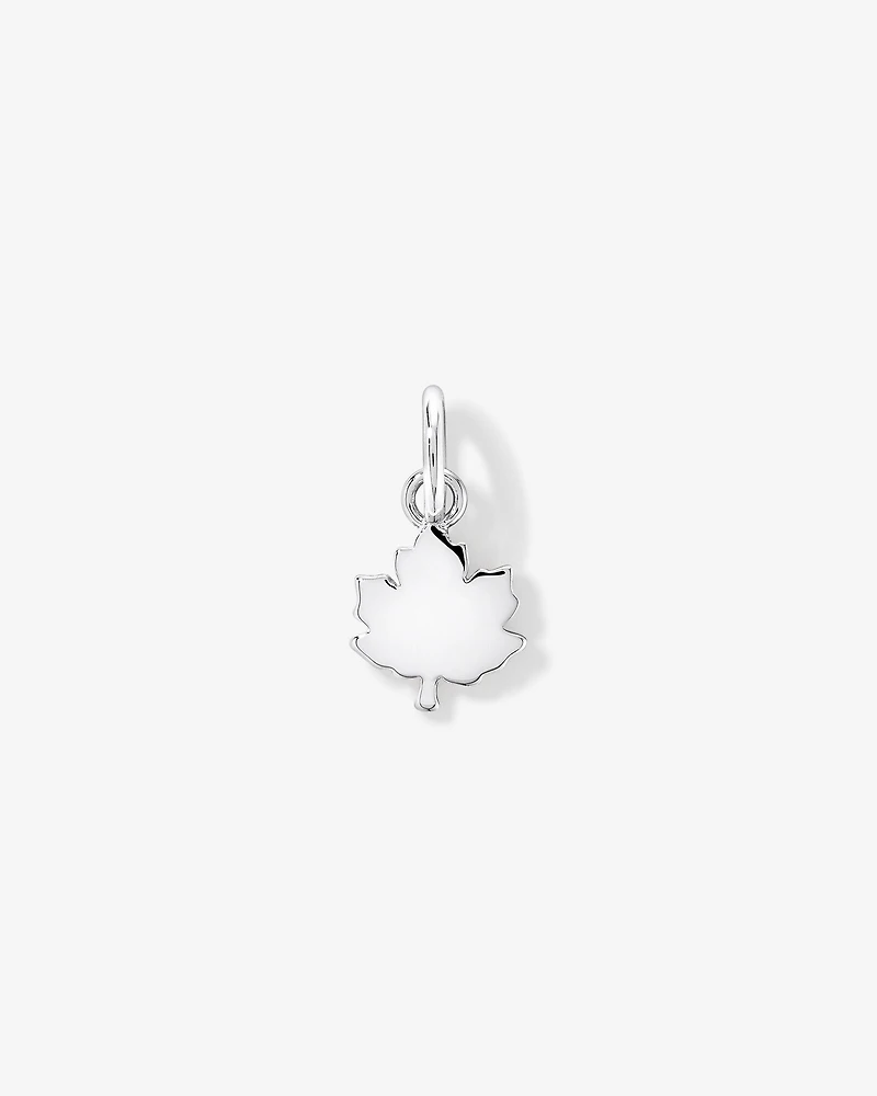 Pendentif Feuille D’Érable Rouge Du Canada En Argent Sterling