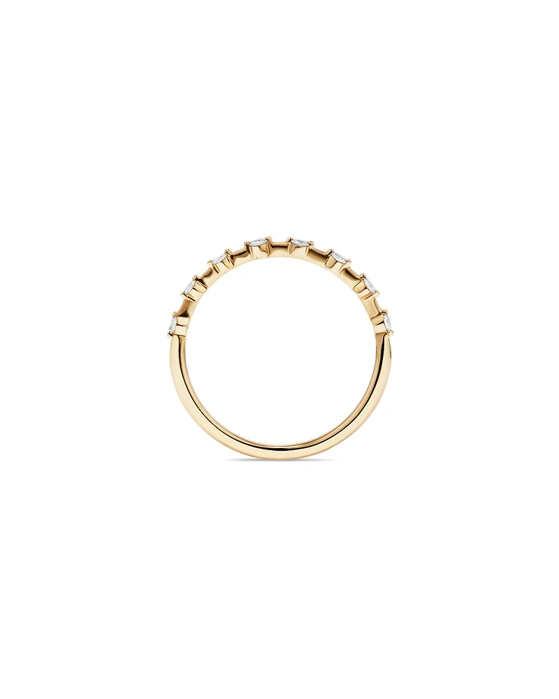 Alliance en or jaune 14 carats avec diamant de 0,15 carat