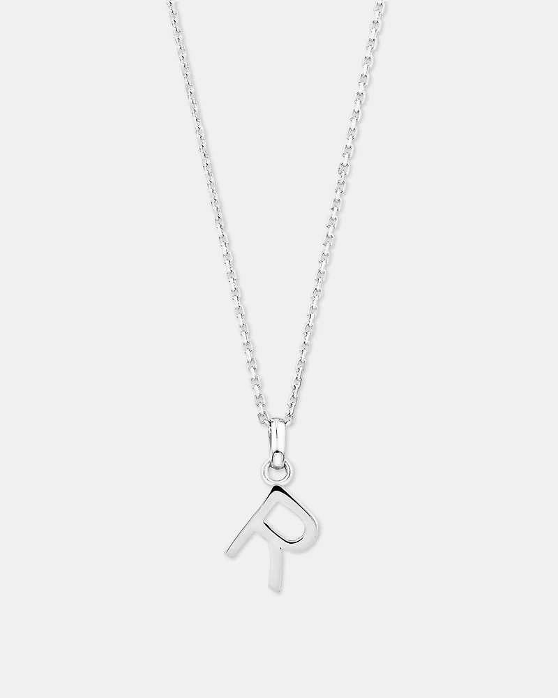 "R" Initial Pendant in Sterling Silver