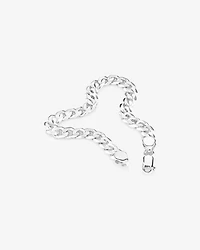Bracelet à maillons gourmette de 21 cm en argent sterling, largeur de 7,2 mm