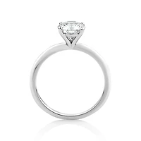Bague en or blanc 14 K avec diamant créé en laboratoire totalisant 1,25 ct