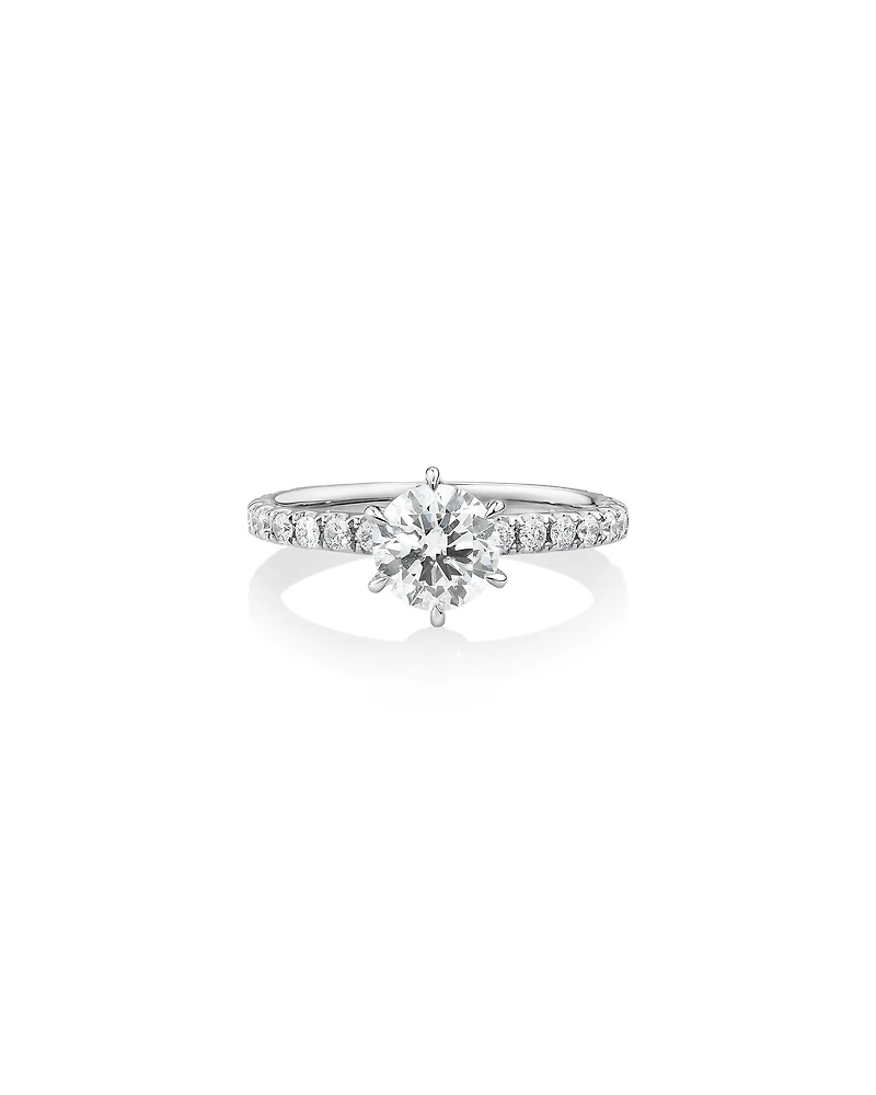 Sir Michael Hill Designer Engagement Ring with 1.37Carat TW of Diamonds in 18kt White Gold