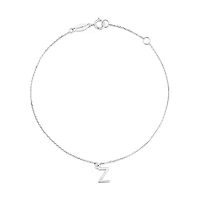 19cm (7.5") Z Initial Bracelet in Sterling Silver
