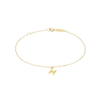 19cm (7.5") H Initial Bracelet in 10kt Yellow Gold