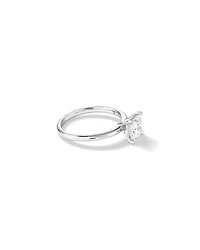 Bague De Fiançailles Solitaire En Diamant De Laboratoire De Taille Princesse De 1,25 Carat Poids Total En Or Blanc 14 Carats