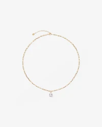 2.00 Carat TW Laboratory-Grown Diamond Pear Solitaire Pendant in 10kt Yellow Gold