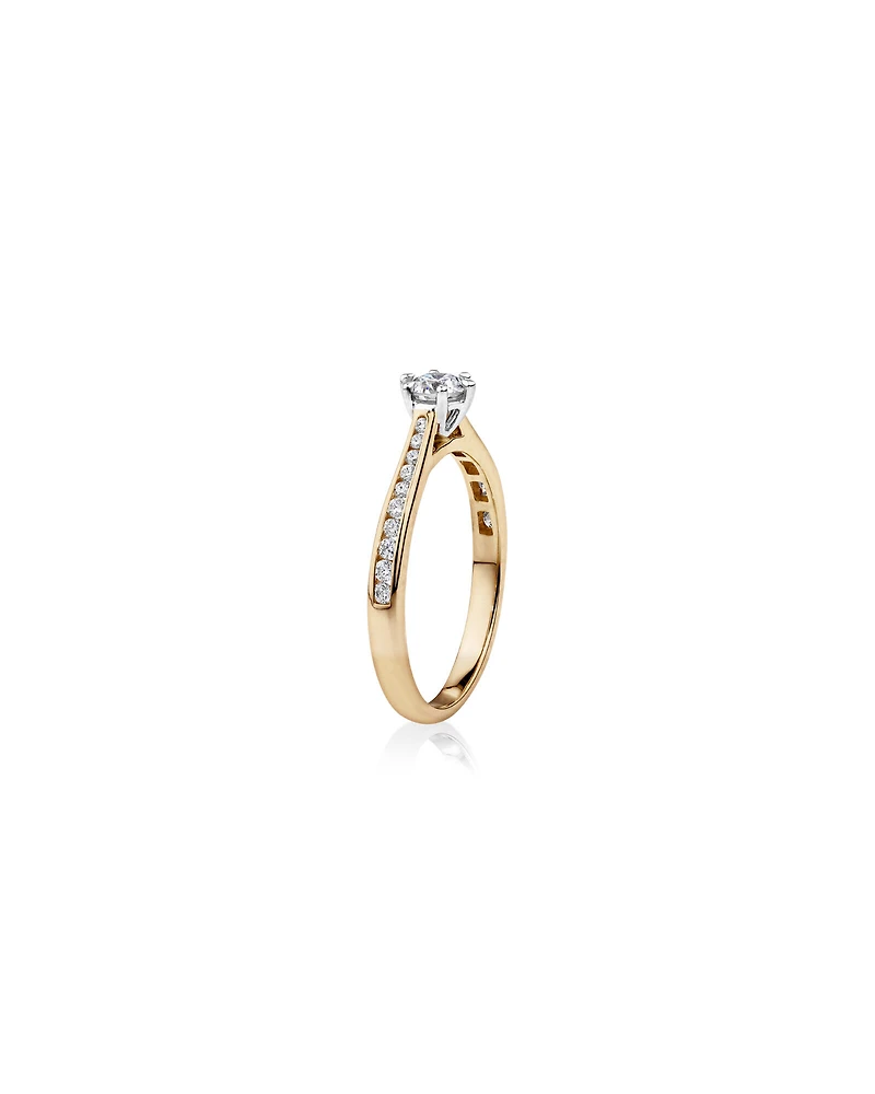 Bague avec 0,48 Carat TW de Diamants en Or Jaune & Blanc 14kt