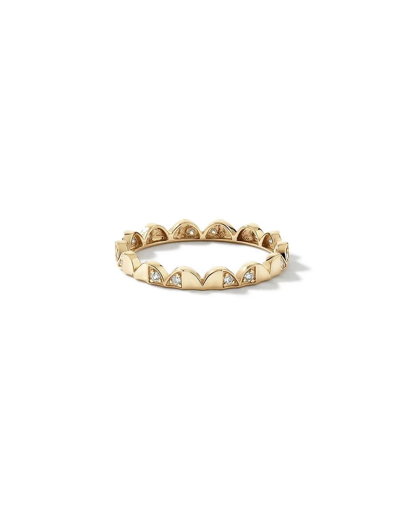 Signature Connect Curve Diamond Ring in 10kt Yellow Gold