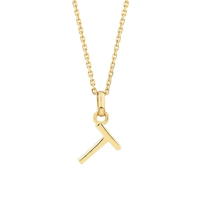 Pendentif « T » en or jaune 10 K