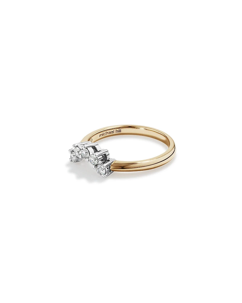 Wedding Band with 1/4 Carat TW of Diamonds in 14kt Yellow & White Gold