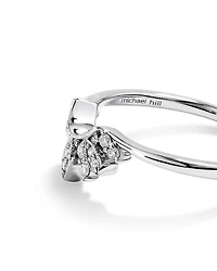 Bague de mariage avec 0,14 carat TW de diamants en or blanc 14kt