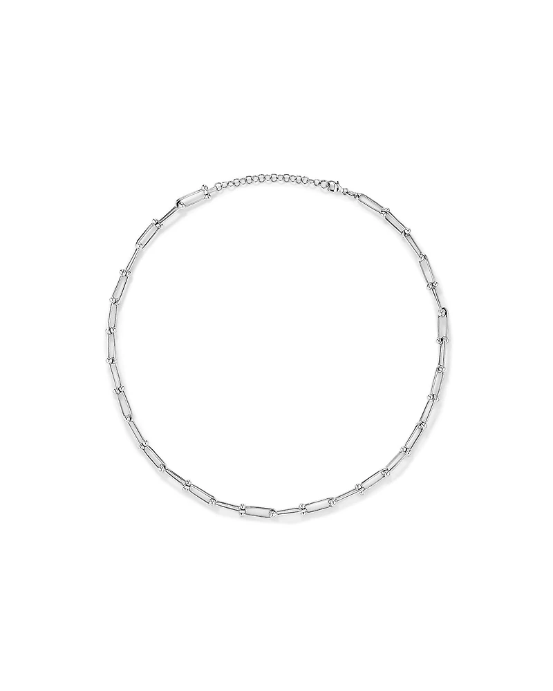 Chaîne à Maillons Boules et Ovales en Argent Sterling