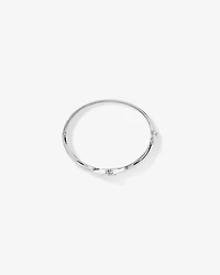0.15 Carat TW Diamond Halo Everlight Bangle in Sterling Silver