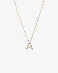 Collier à initiale « A » en or jaune 10 K avec diamants totalisant 0,10 ct