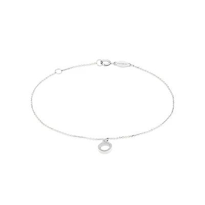 19cm (7.5") O Initial Bracelet in Sterling Silver
