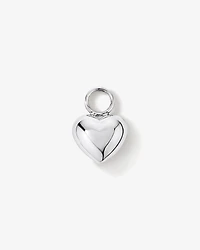 Puff Heart Single Earring Charm in Sterling Silver