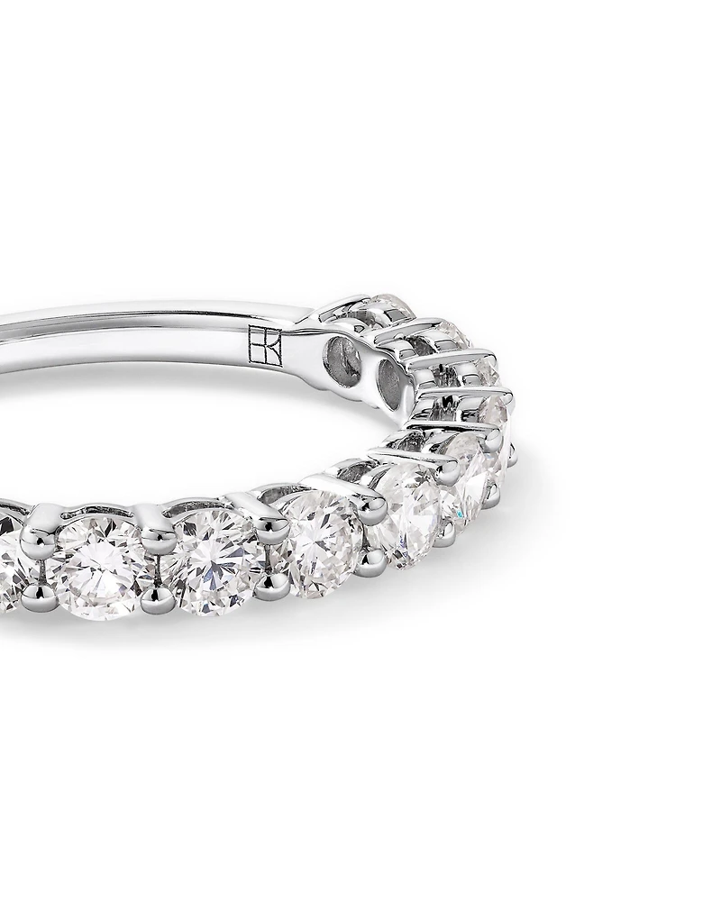 1.00 Carat TW Round Brilliant Laboratory-Grown Diamond Wedding Band in 14kt White Gold