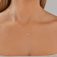 Collier Barre avec 0,10 carat TW de diamants en or jaune 10kt