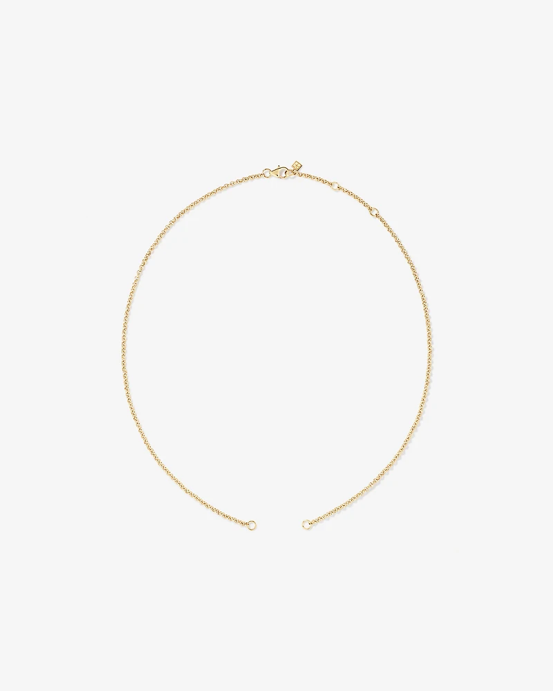 Chaîne ouverte Belcher pleine 50 cm (19,7 po) en or jaune 10 carats