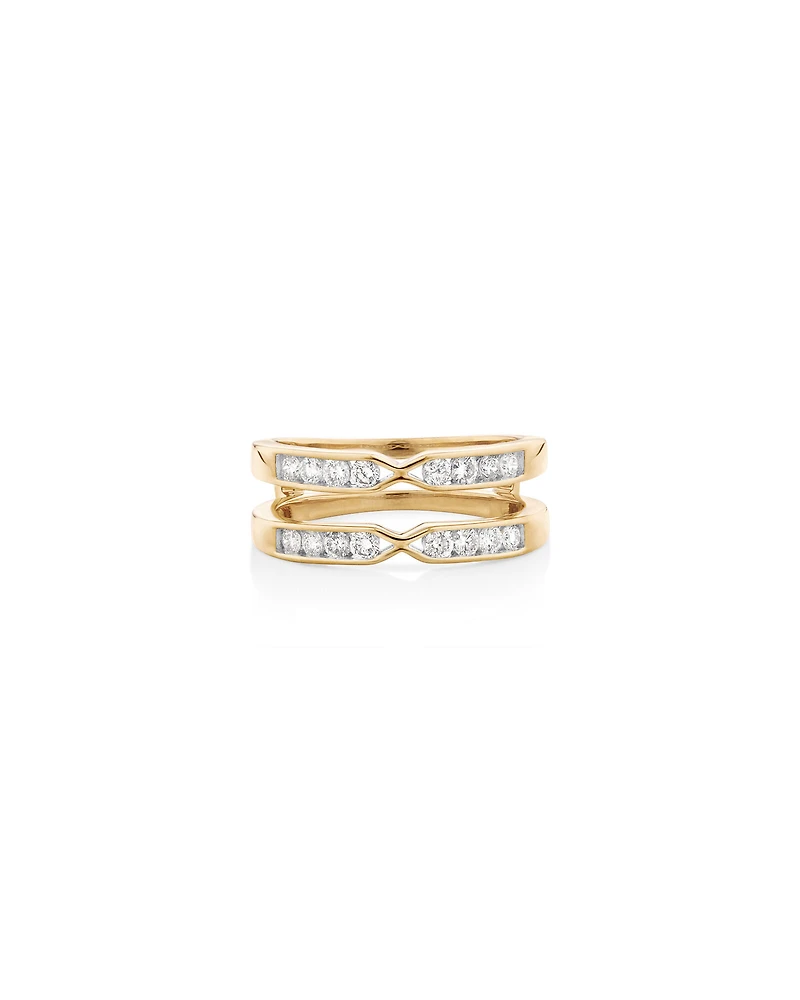 Bague complémentaire en or jaune 14 K avec diamants totalisant 0,50 ct