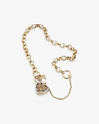 Bracelet belcher de 19 cm en or jaune 10 K avec diamants