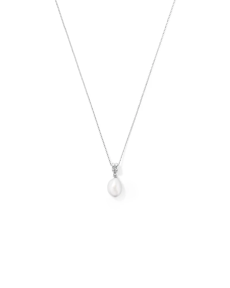 Pendentif à deux rangs avec perle baroque d’eau douce cultivée en argent sterling
