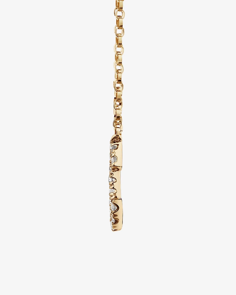 "C" Initial Necklace with 0.10 Carat TW of Diamonds in 10kt Yellow Gold